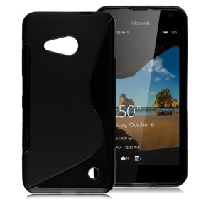 Силиконов гръб ТПУ S-Case за Microsoft Lumia 550 черен